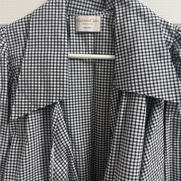 Maison Cleo - Julie - Black Gingham Blouse - Size 36 (S) - ASO Emily Ratajkowski - Picture 15 of 16